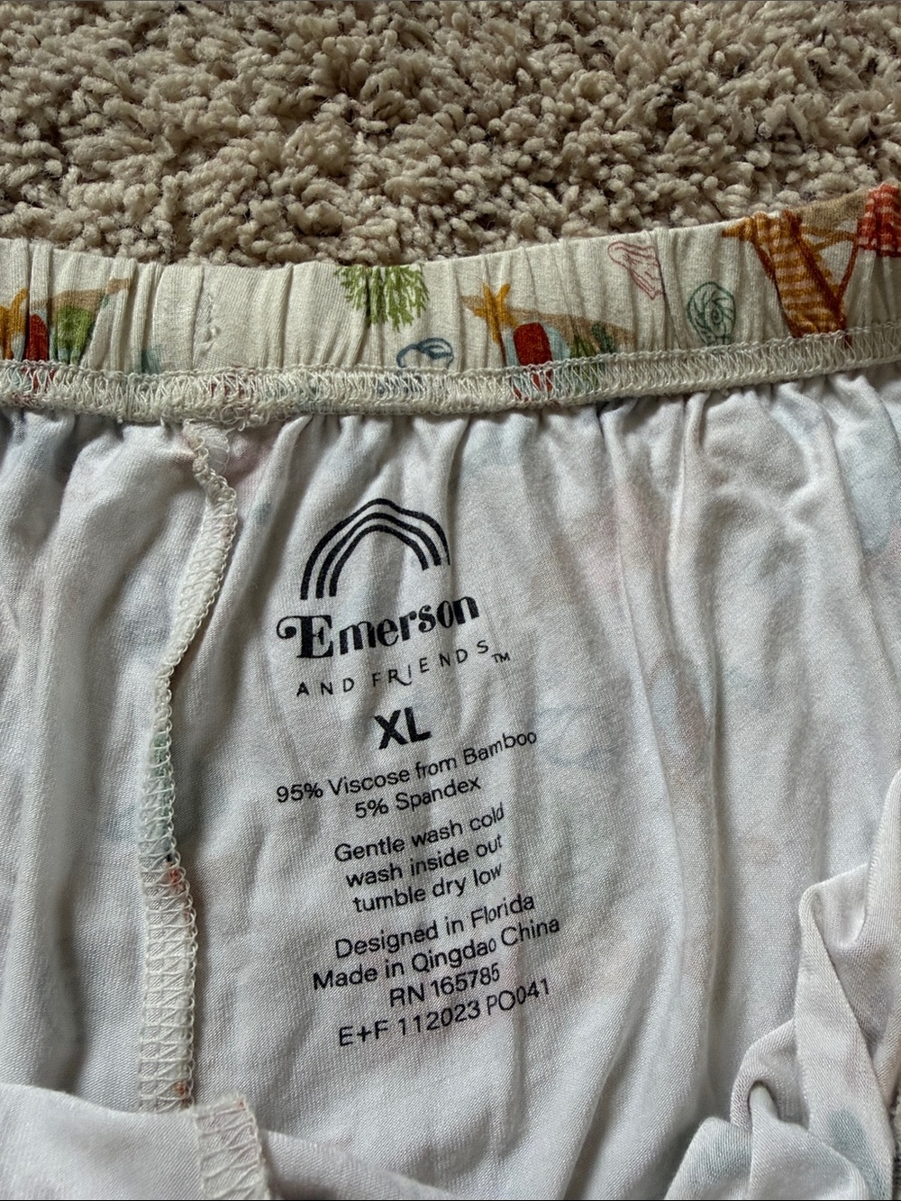 Emerson and Friends Beach Day Bamboo Sleep Shorts Ladies XL - Picture 3 of 5